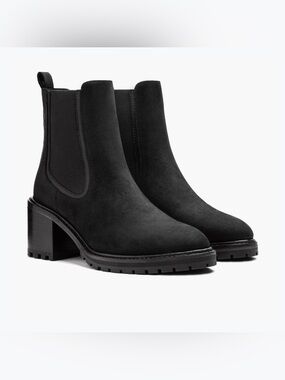 Thursday Boot Co. Knockout Heeled Chelsea Boots Size 6.5 Matte Black